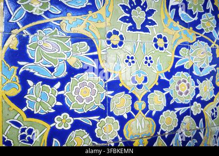 Traditional turkish ceramic tile design. Ottoman ceramic tiles Stock Photo