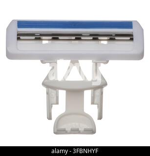 Disposable shaving blade on isolated background, close up Stock Photo
