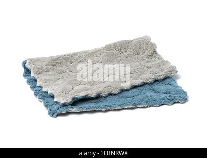 Folded kitchen napkin on white background Stock Photo