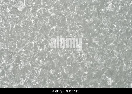 Full frame close up of clear plastic bubble wrap, creating a textured background Stock Photo