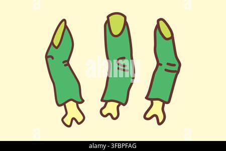 Stylized monster hand with fingers in a flat outline style. Suitable for Halloween, fantasy, spooky characters, games, posters, and seasonal designs. Stock Vector