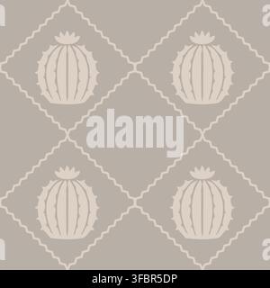 Seamless geometric pattern with diamond shapes in a clean boho tribal style. Stock Vector