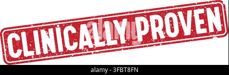 clinically proven red rectangular grunge stamp on transparent background. clinically proven stamp Stock Vector