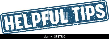 helpful tips blue rectangular grunge stamp on transparent background. helpful tips stamp Stock Vector
