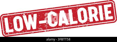 low-calorie red rectangular grunge stamp on transparent background. low-calorie stamp Stock Vector