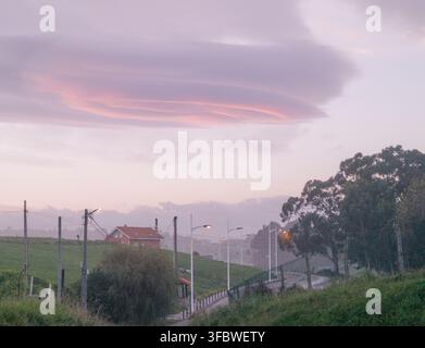 Lenticular Cloud. Captured in Cantabria, Spain. Stock Photo