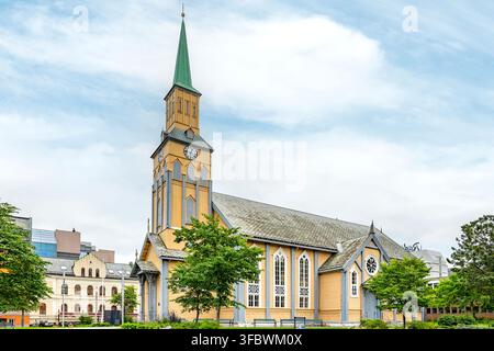 Wooden Cathedral of Tromso, Tromso, Norway Stock Photo