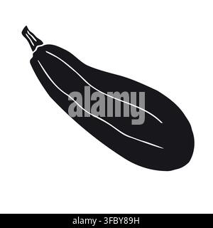 Vector hand drawn doodle sketch colored zucchini Stock Vector