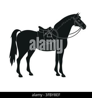 Vector flat horse isolated Stock Vector