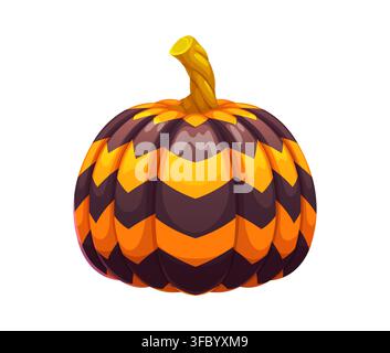 Halloween season pumpkin with graphic pattern Stock Vector