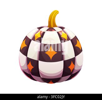 Halloween season pumpkin with graphic pattern Stock Vector