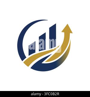 Professional Modern Corporate Business Finance Growth Arrow Logo Vector Symbol Stock Vector