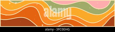 Bright groovy waves in a zebra style. Stock Vector