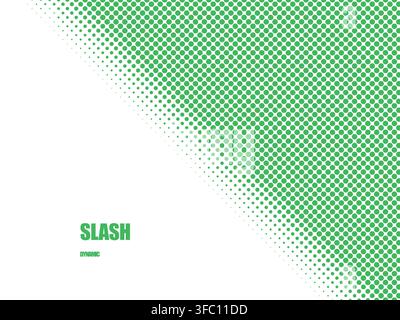 Halftone Dot Gradient Background with Diagonal Fade Pattern for Modern Graphic Design Stock Vector