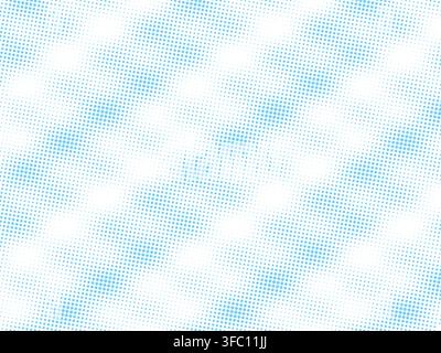 Blue Halftone Dot Pattern Background with Soft Abstract Gradient and Light Texture Stock Vector