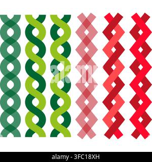 Chain link abstract vector pattern features intertwined cross line. It represents creative connection background. eps 10 Stock Vector