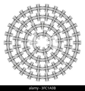 Star cube mandala vector shape features geometric 3d pattern. It represents creative abstract ornament. Stock Vector