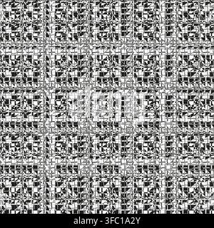 Maze noise pattern vector shape features complex geometric mesh. It represents creative abstract texture. Stock Vector