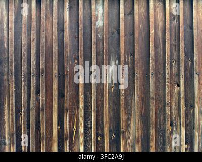 Weathered wood texture from an old wooden house Stock Photo