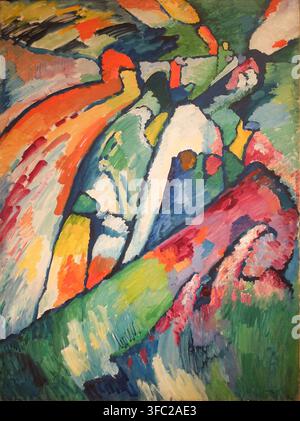 Improvisation No. 7. 1910. Kandinsky Wassily (1866-1944). Oil on canvas. State Tretyakov Gallery. Stock Photo
