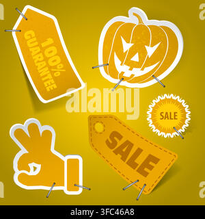 Collect Sticker and Tags, element for design, eps10 vector illustration Stock Vector
