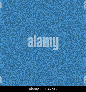 Blue abstract wavy sea pattern texture background Stock Vector