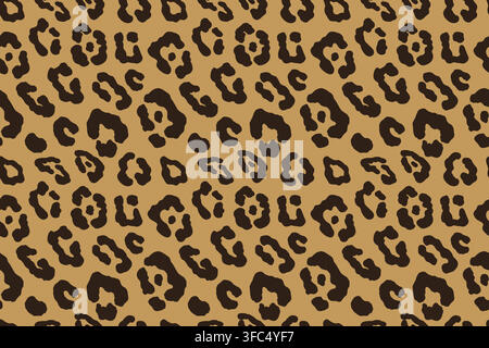Wild Animal Seamless Pattern. Jaguar Print. Stock Vector