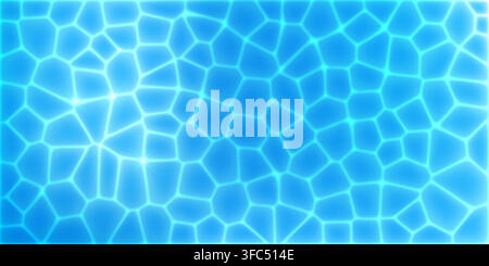 Water ripple texture, underwater swimming pool effect for wavy ocean illustration. Blue sea beach top view, vector 3d render of river realistic bottom Stock Vector