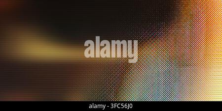 Digital screen showing colorful glowing pixel texture with an abstract gradient background Stock Photo