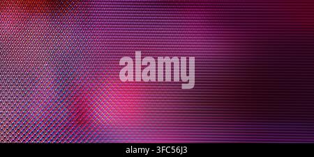 Digital screen showing abstract pixel grid pattern with purple and magenta light Stock Photo
