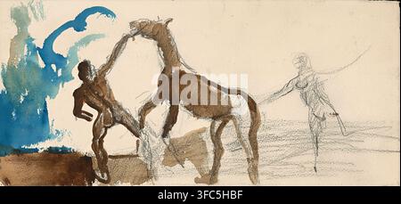 Cyprián Majerník – Krotenie koňa, ca. 1930–1939 Stock Photo