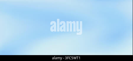 Soft pastel sky blurry blue gradient background. Light water texture gradation bg. Dreamy ocean backdrop with fluid blurred wave effect for skincare product promotions and mobile apps loading screen Stock Vector