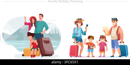 Digital workflow lifestyle set showing student searching online library with magnifying glass and taking online class on laptop vector flat Stock Vector