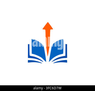 Knowledge Arrow Growth Logo Vector Concept Stock Vector