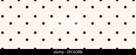 Cute polka dot seamless pattern in black and white colors. Stock Vector