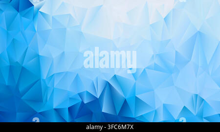 Blue triangle background. Winter Christmas bg. Blue low poly Stock Vector