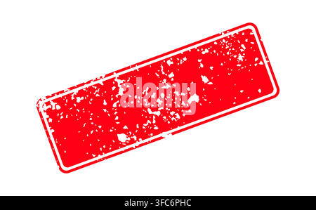 Grunge rectangular postage stamp frame with distressed ink texture isolated on a light background. Vintage postal mark vector illustration perfect for Stock Vector