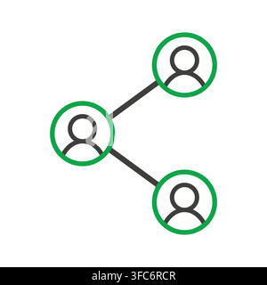 Icon of online meeting, conference. Remote work or study. Business negotiations. Internet Communication between users. Social networks. Outline Icon. Stock Vector