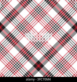 Classic Diagonal Plaid Tartan Seamless Pattern Design for fashion and home textiles Stock Vector