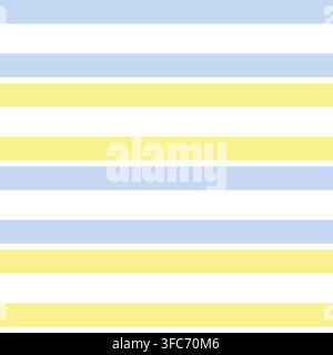 Yellow Horizontal Striped seamless pattern design for fashion and home textiles, graphics and backgrounds Stock Vector