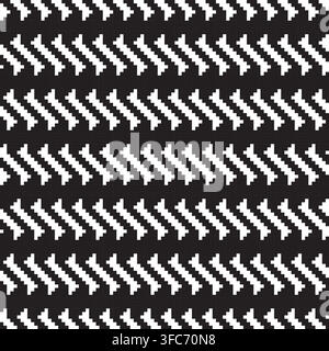 Monochrome Geometric Diagonal Knitting Grid seamless pattern design for fashion and home textiles, graphics, knitwear and backgrounds Stock Vector