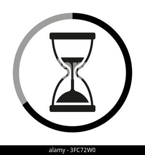 Hourglass load vector shape features simple progress ring. It represents creative waiting time. eps 10 Stock Vector