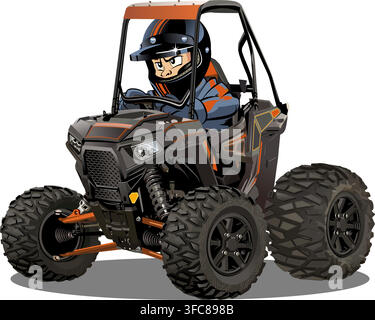Vector Cartoon Buggy. Available EPS-10 vector format separated by groups and layers for easy edit Stock Vector