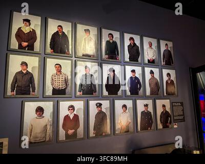 Photographs of Stasi officers in disguise, drawn from the East German secret police archives. Washington, District of Columbia, United States, 12 Augu Stock Photo