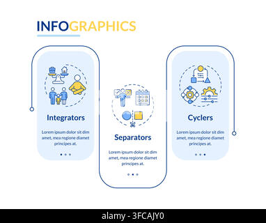 Boundary management styles rectangle infographic vector Stock Vector