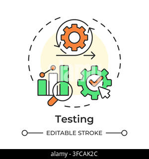 Testing multi color concept icon Stock Vector
