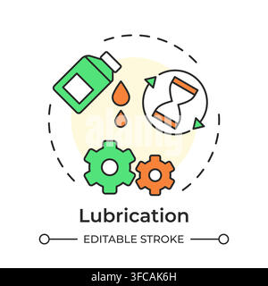 Lubrication multi color concept icon Stock Vector