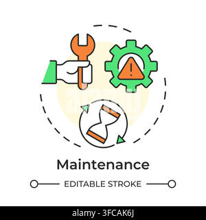 Maintenance multi color concept icon Stock Vector
