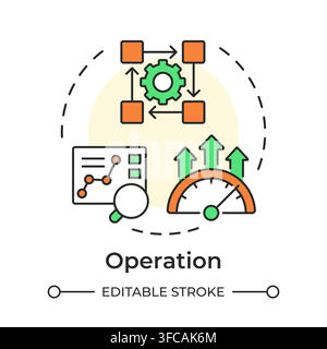 Operation multi color concept icon Stock Vector