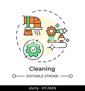Cleaning multi color concept icon Stock Vector